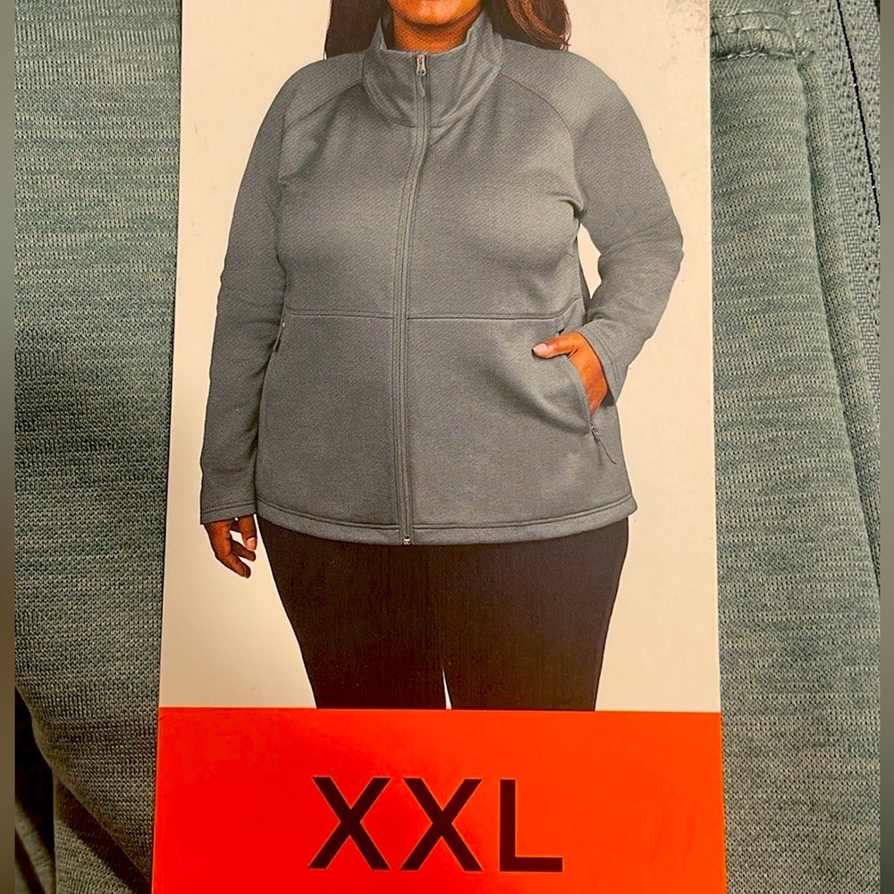 XXL LADIES FLEECE FULL ZIP
Size: XL
Color: Gray/Light Green
